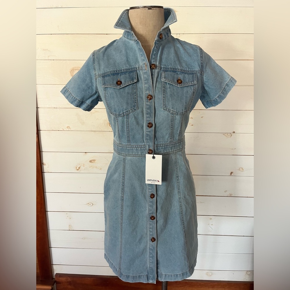 UNTUCKit Renee Denim Shirtdress